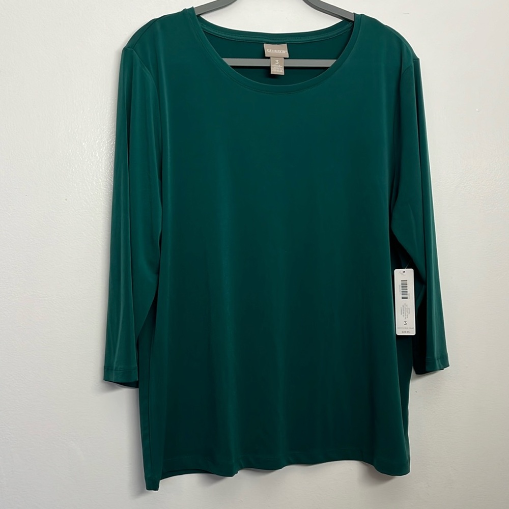 Chico’s top size 3 XL dark green